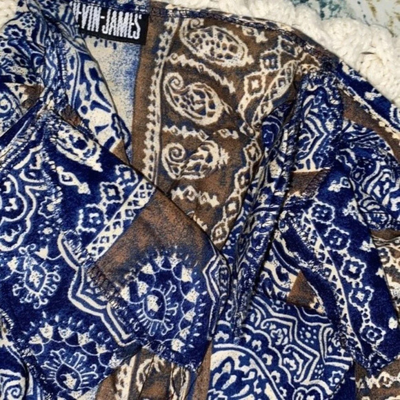 Vintage blue boho maxi dress size small - Picture 8 of 10